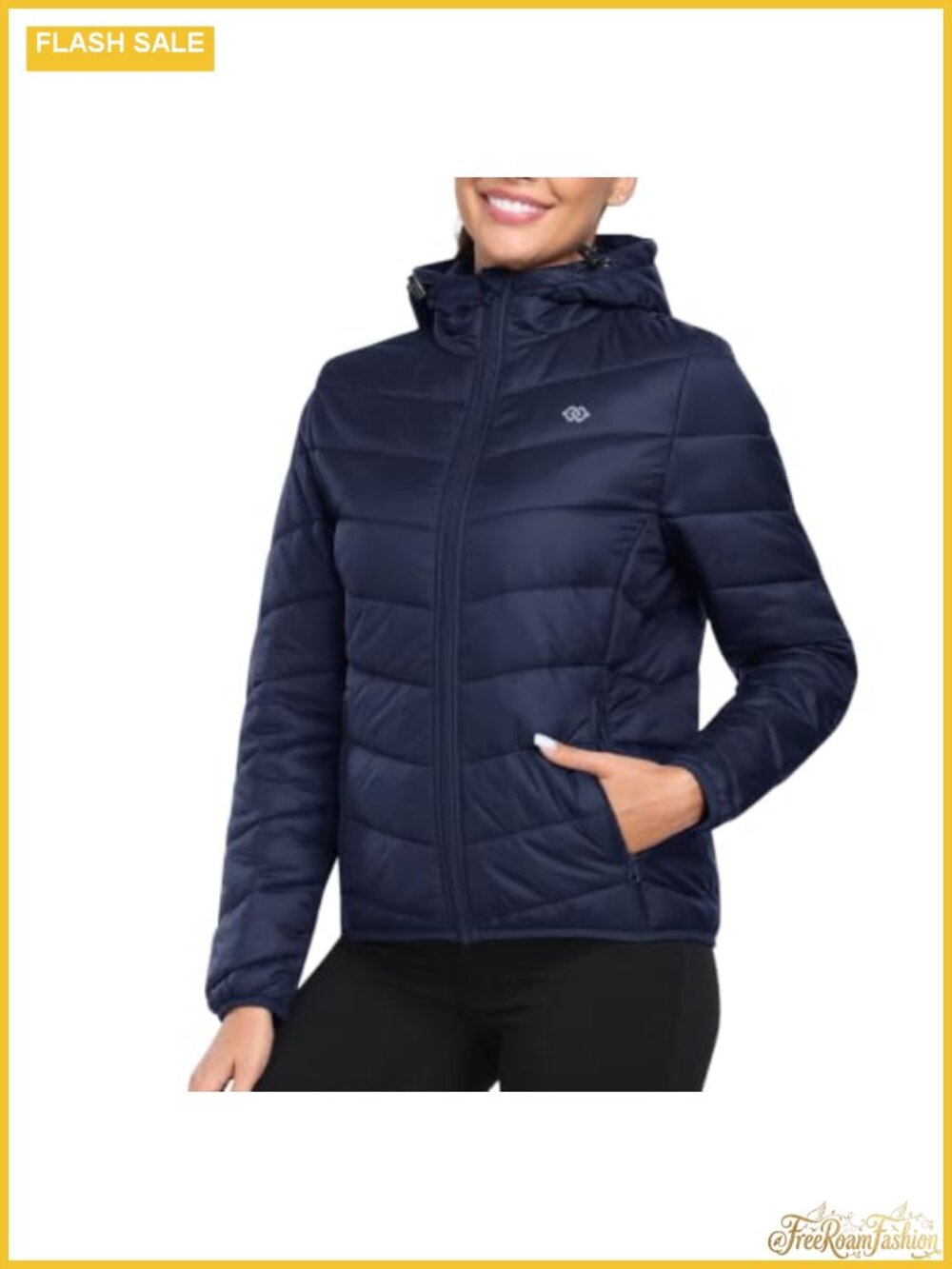 Women's Puffer Jacket Hooded Waterproof Quilted Insulated Warm Coat